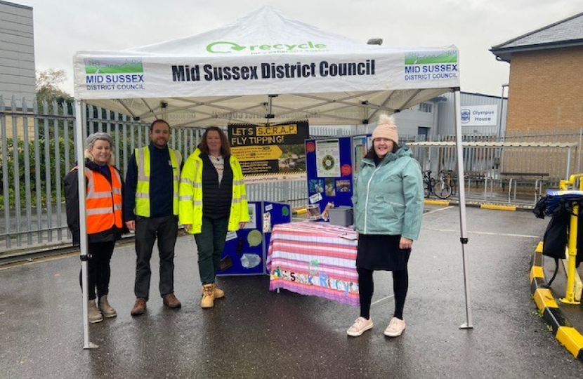 Sandy with the Serco Management Team Bridge Road Haywards Heath