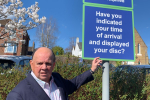 Pete Bradbury in Cuckfield at parking machine